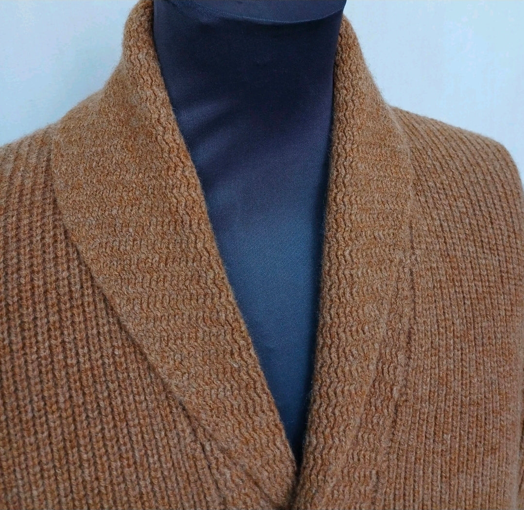 William Lockie Steppin Out Lambswool Knit Cardigan Sweater Mens XL