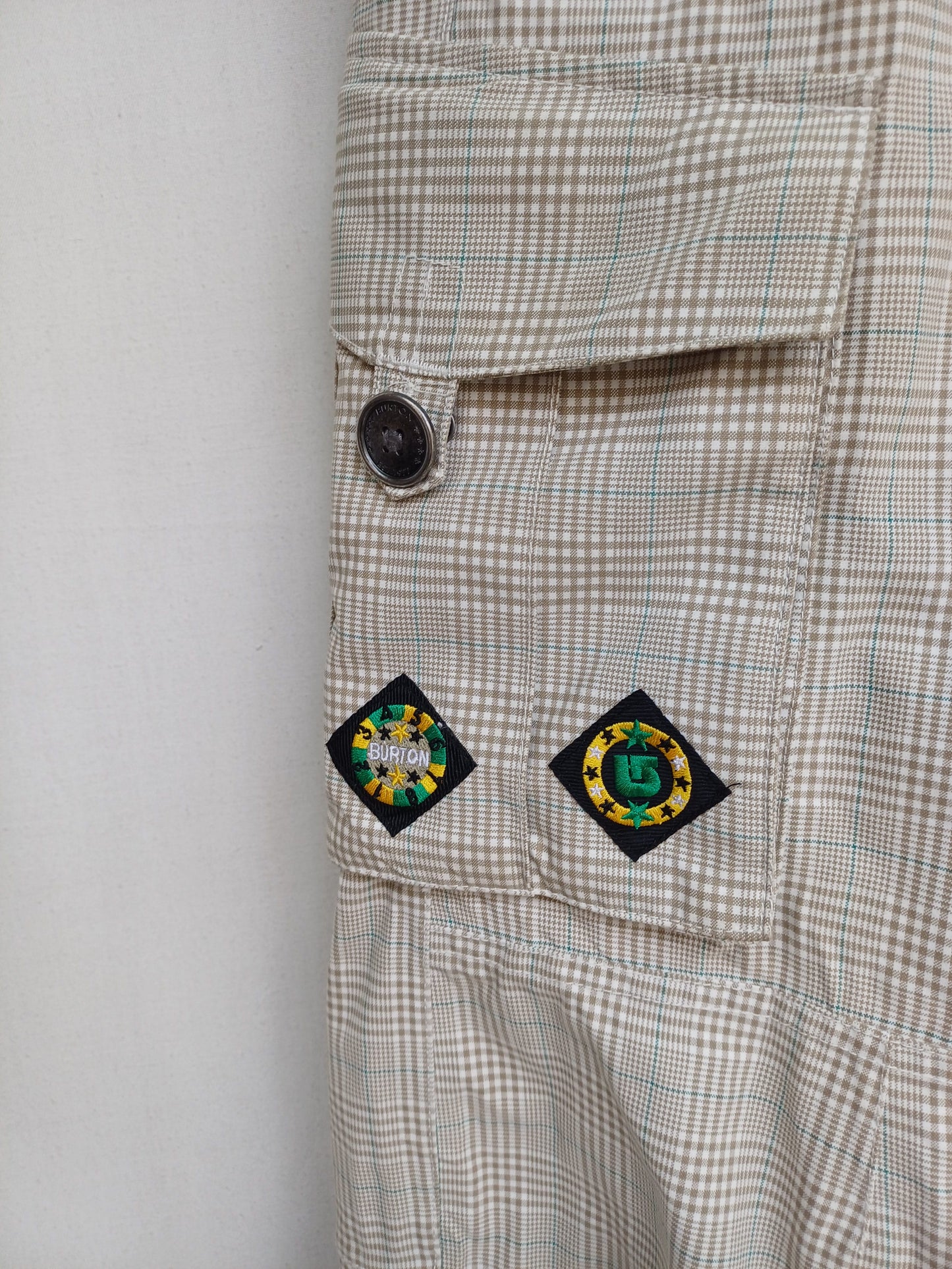 Burton Plaid Snowboard Ski Pants Mens L Oversized