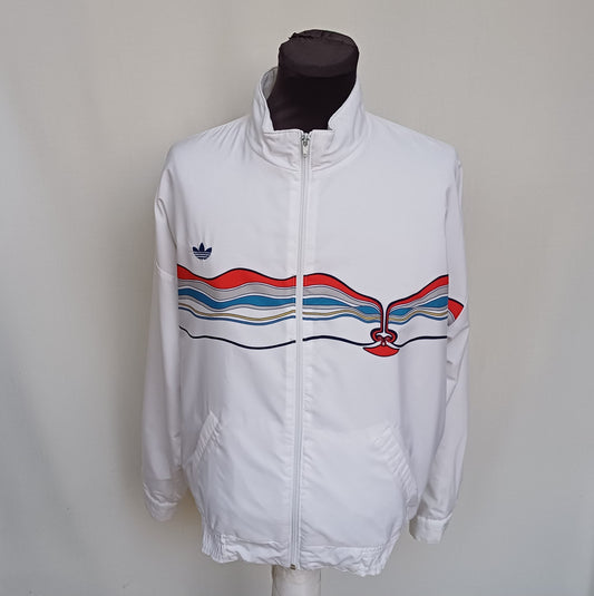 Vintage 80s Adidas Ivan Lendl Zip Track Top Jacket Mens L