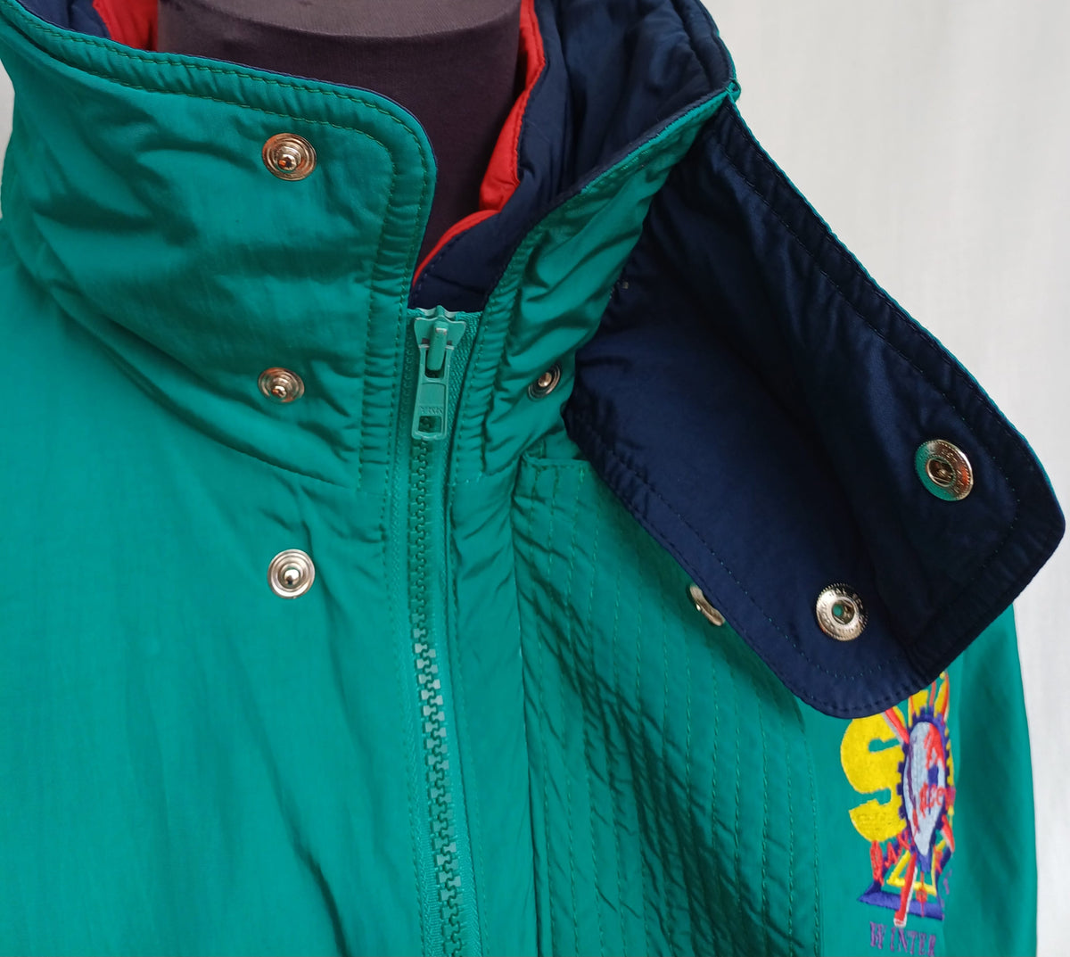 Vintage 90s Daniel Hechter Double Zipper Padded Ski Jacket Size 48/Mens S/M