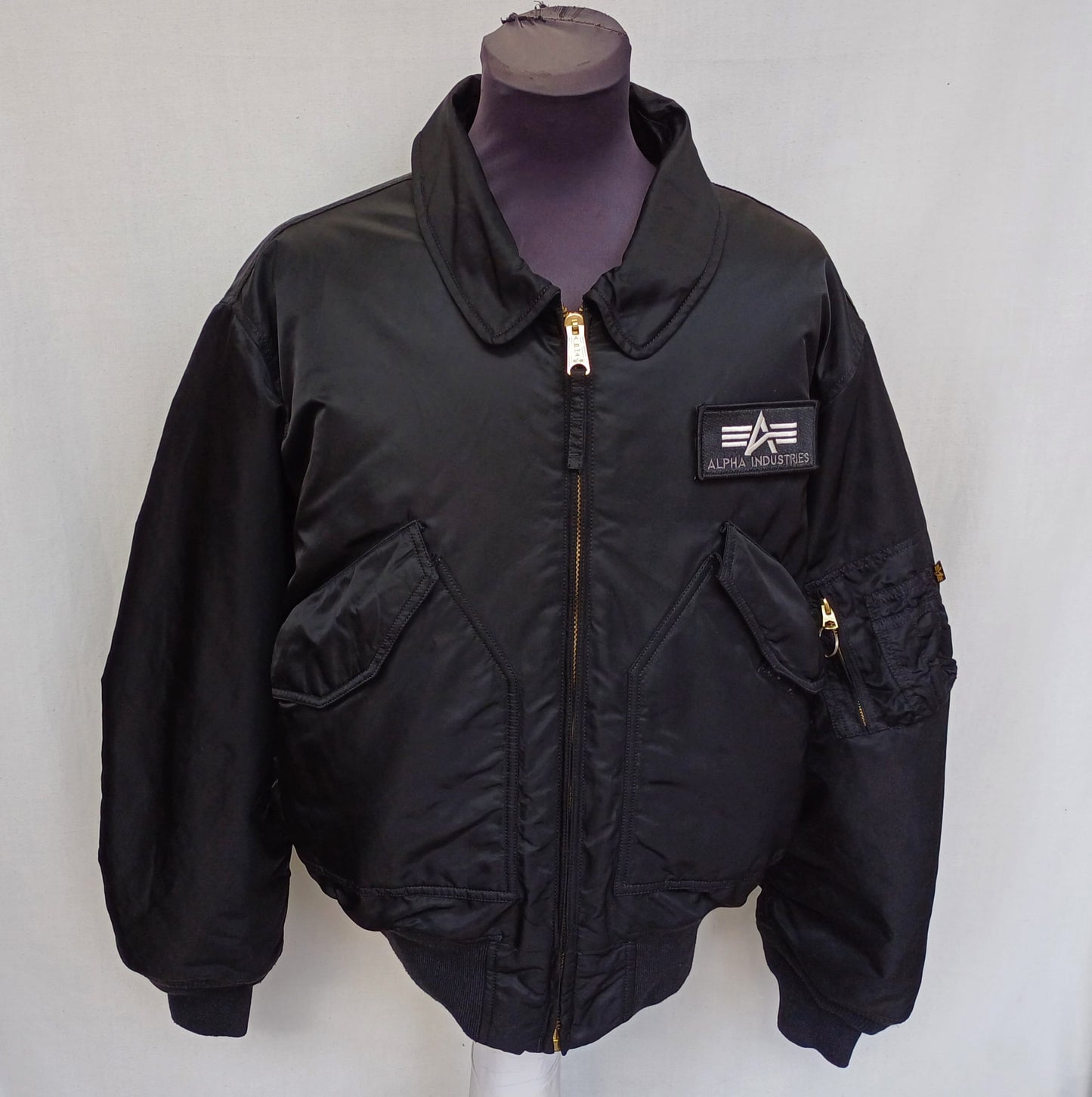 Alpha Industries CWU-45/P Full Zip Flight Bomber Jacket Size Mens XL