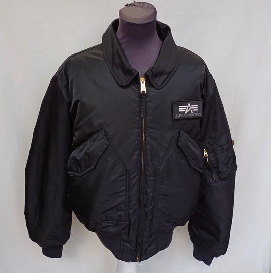 Alpha Industries CWU-45/P Full Zip Flight Bomber Jacket Size Mens XL