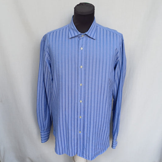 Etro Milano Slim Fit Striped Button-Up Shirt Size 42/Mens L