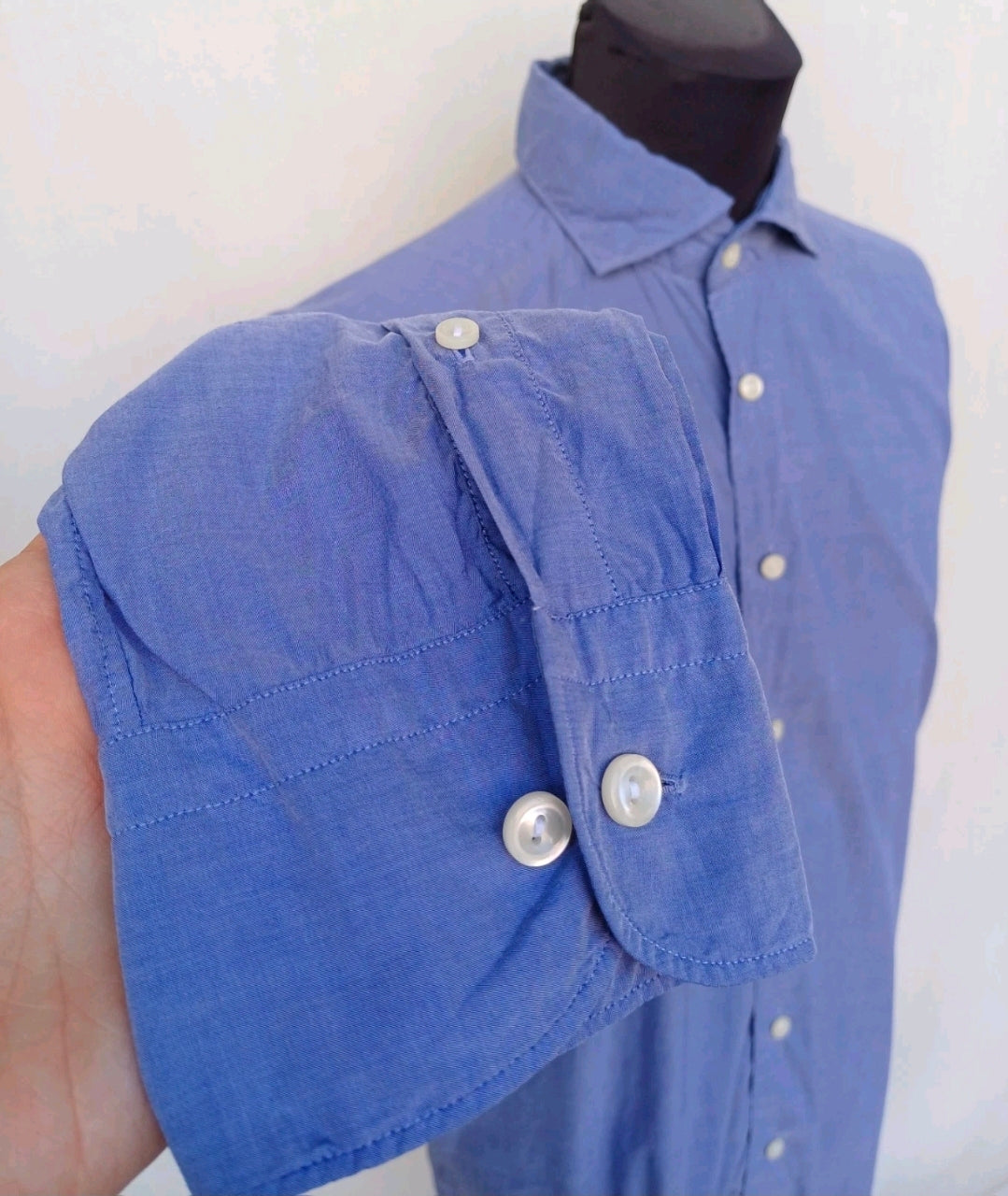 Eton Contemporary Fit Poplin Cotton/Modal L/S Button Shirt Size 39/15.5/Mens M