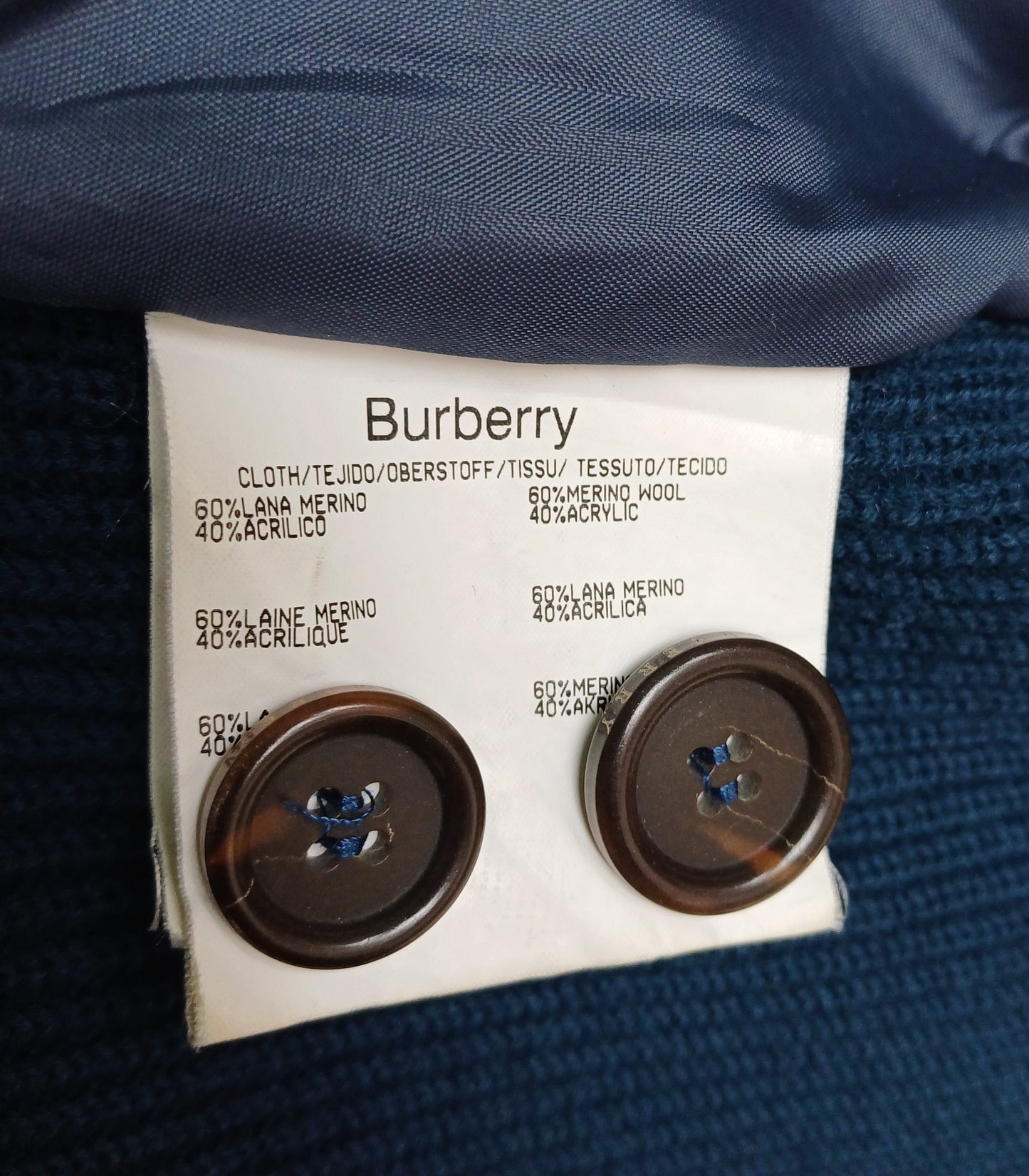 Burberry London Corduroy Wool/Acrylic Button Jacket Size 6/Mens L