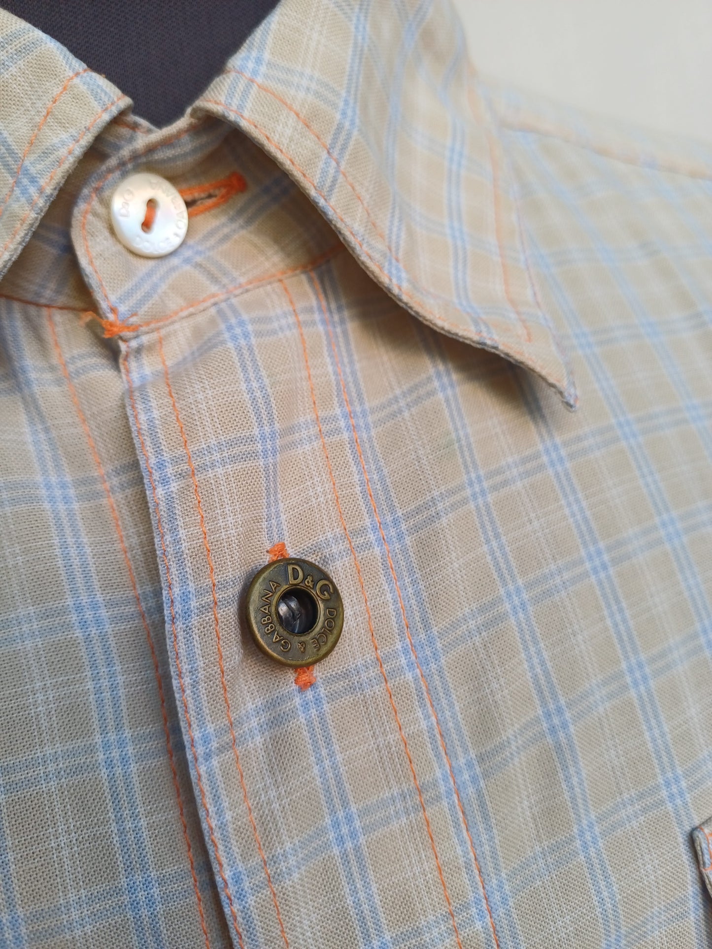 Dolce & Gabbana D&G Forever Funky Plaid button-up Shirt Mens S
