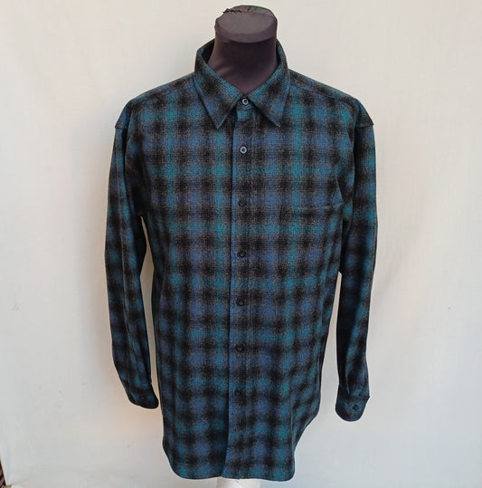 Pendleton Flannel Wool Plaid Button Shirt Mens L