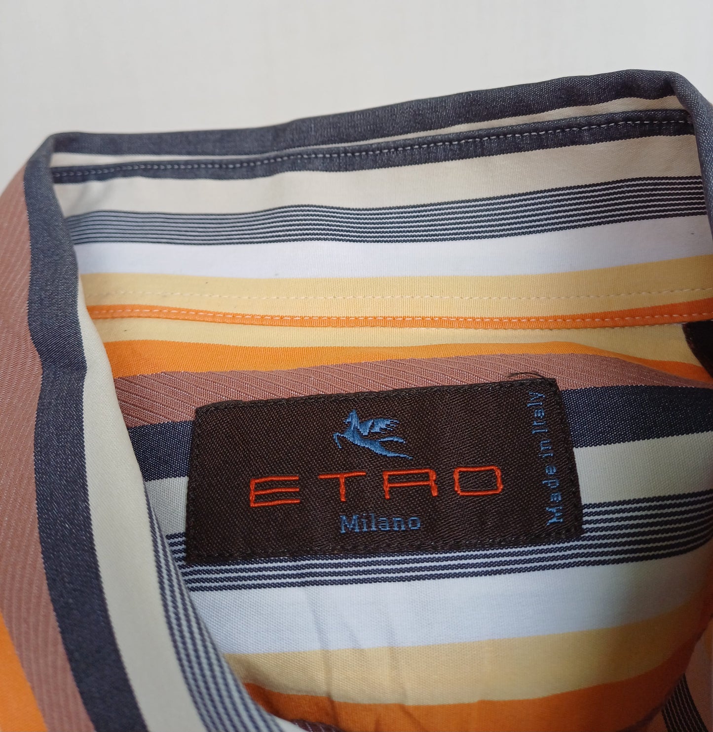 Etro Milano Striped Button-Down Shirt Size 43/Mens XL