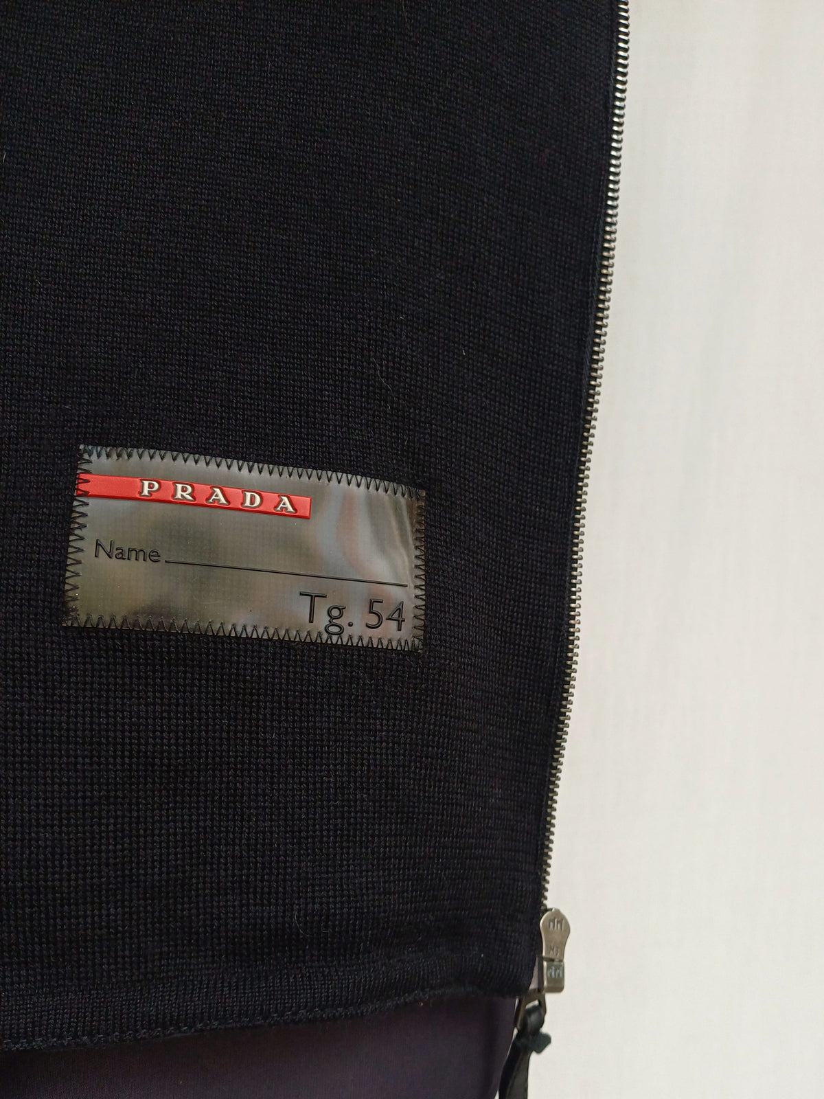 Vintage Prada Hybrid Wool/Nylon Zip-Up Cardigan Size 54