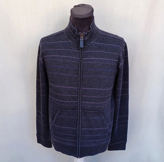 Hugo Boss Orange Cotton Zip Sweater Mens S