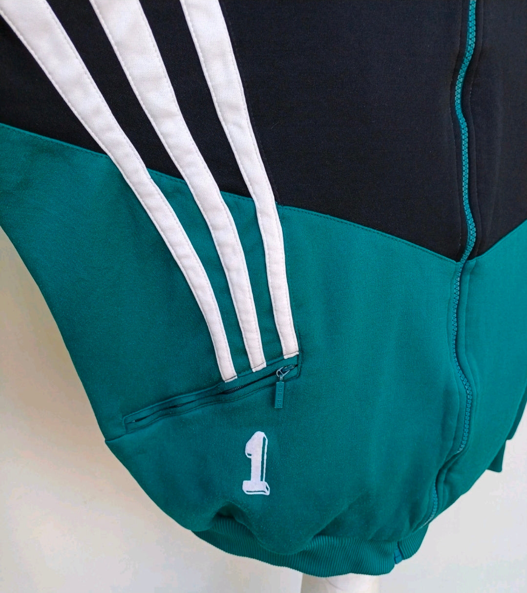 Vintage 90s Adidas Full Zip Track Top Jacket Striped Mens XL