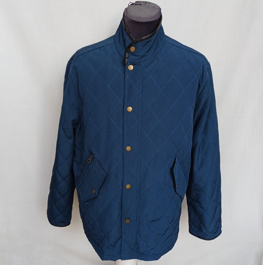 Robert Graham Corduroy Collar Quilted Padded Jacket Mens M