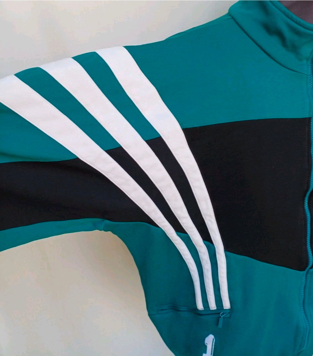 Vintage 90s Adidas Full Zip Track Top Jacket Striped Mens XL