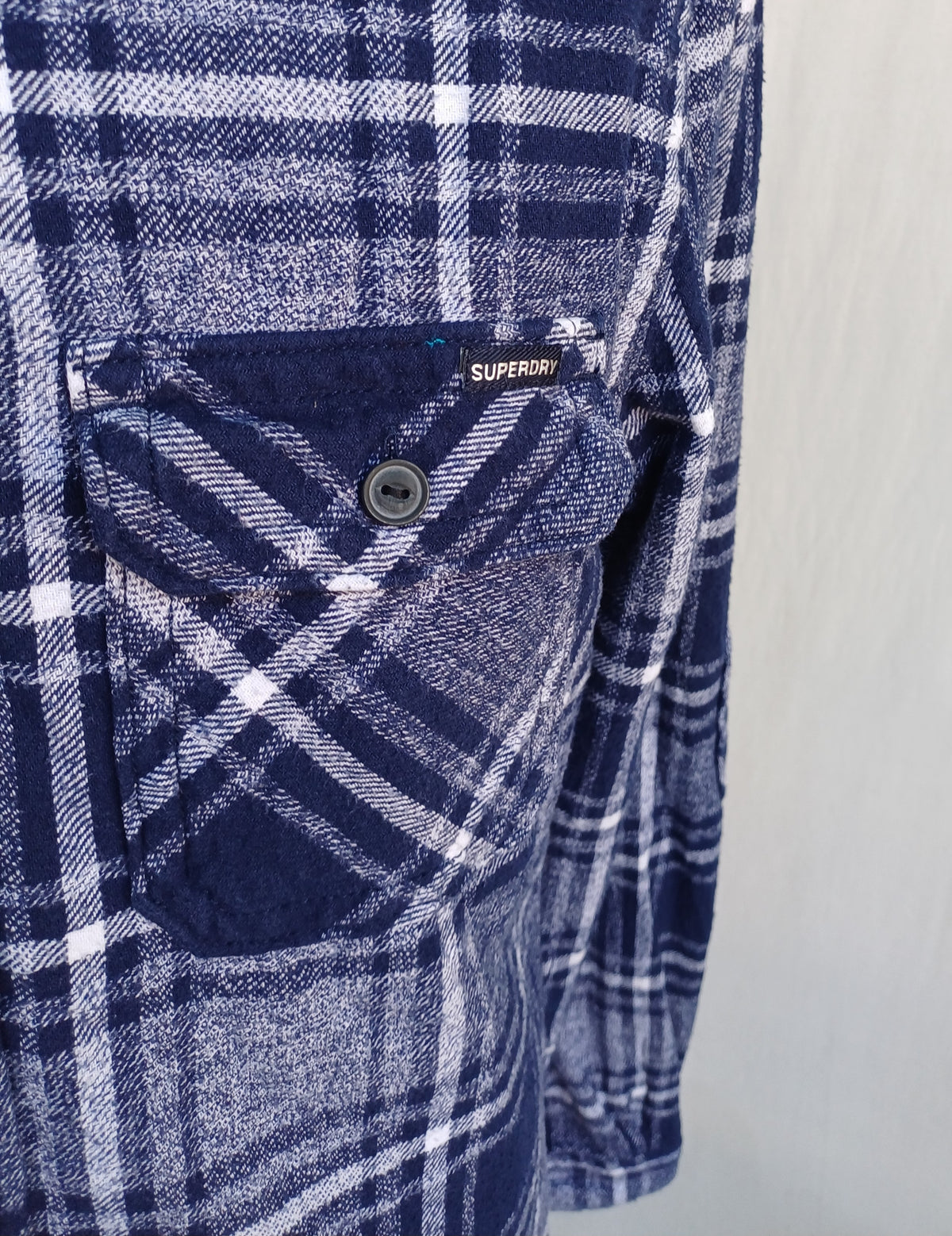 Superdry Lumberjack Fit Plaid Button-Up Flannel Shirt Mens M