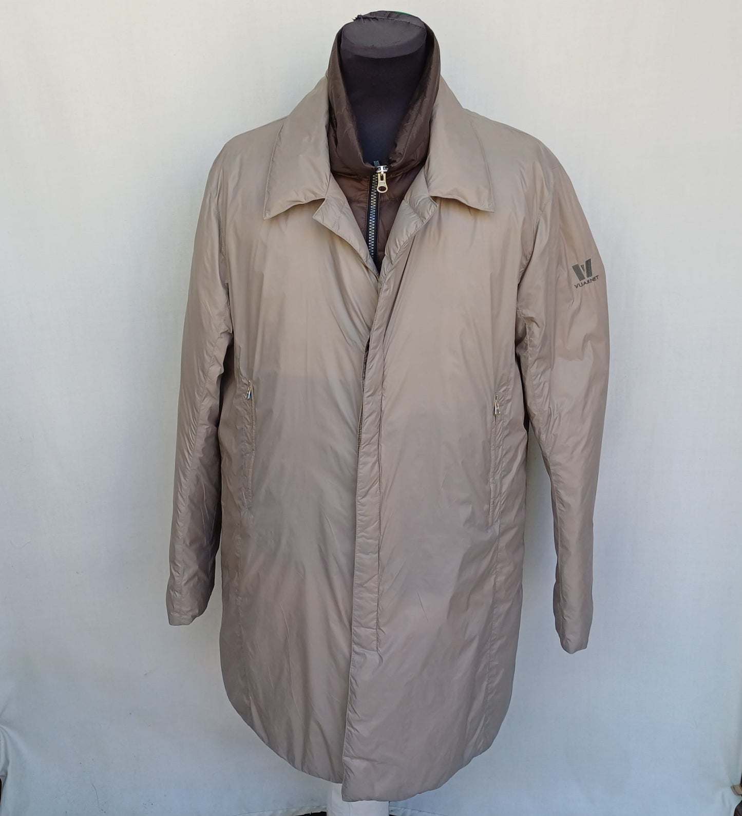 Vuarnet Mens Zip/Snap Puffer Feather Long coat Size 54