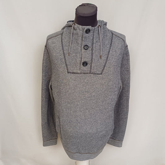 Hugo Boss Button Hooded Pullover Sweater Mens M