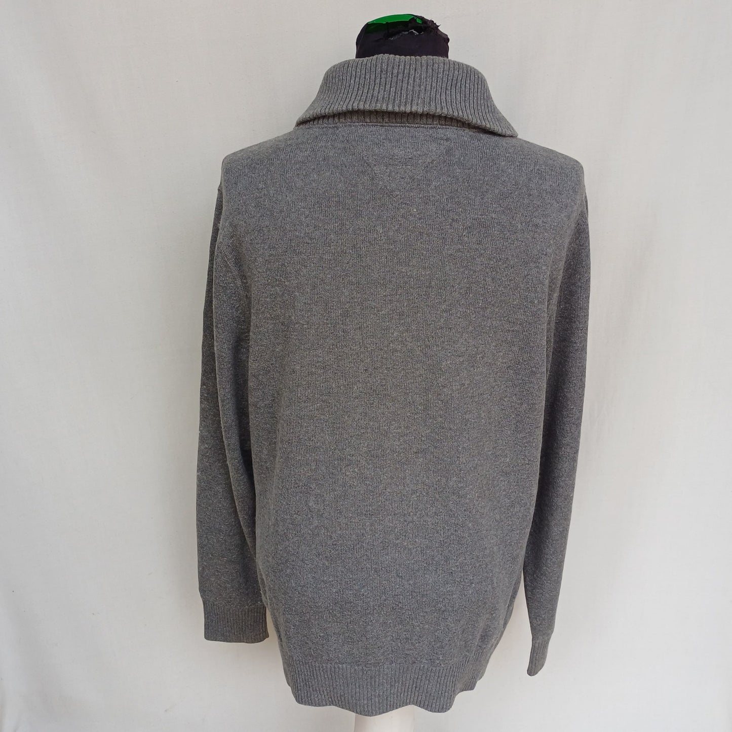 Tommy Hilfiger Shawl Collar Cotton/Wool Sweater Mens L