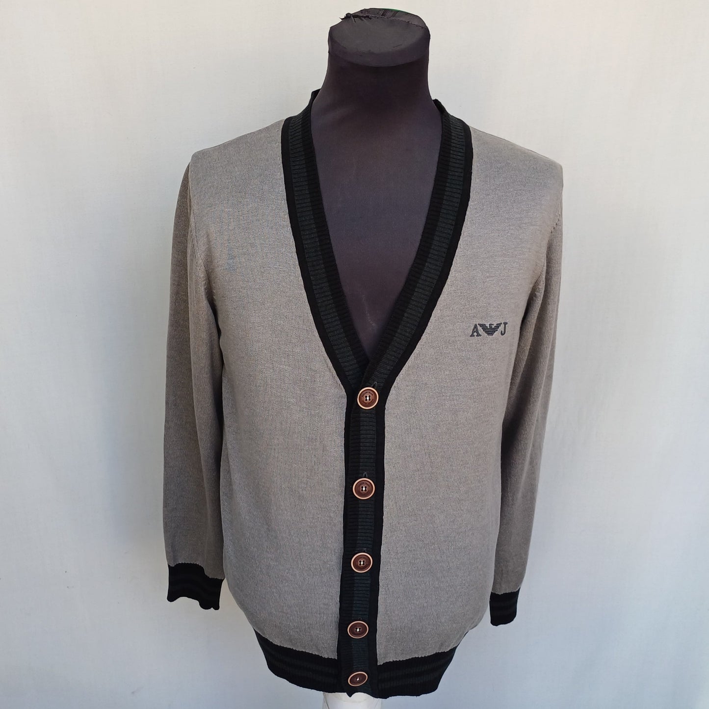 Armani Jeans 100% Cotton Button Cardigan Mens S