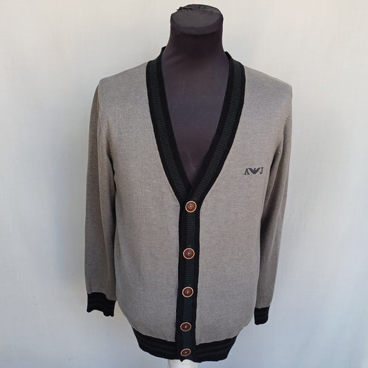 Armani Jeans 100% Cotton Button Cardigan Mens S