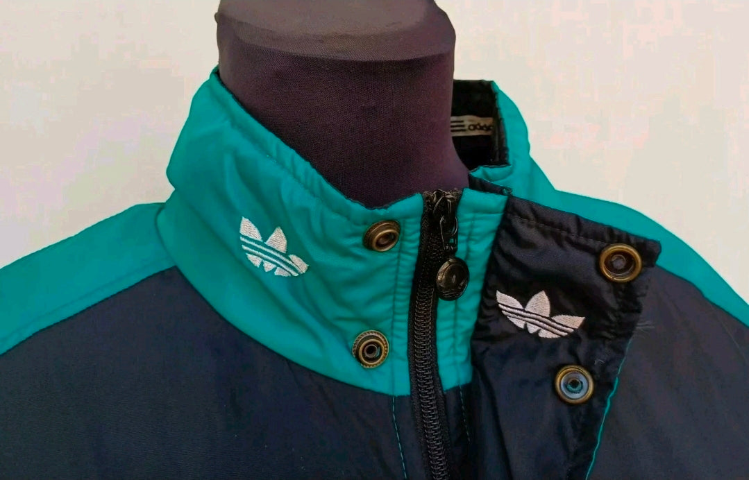 Vintage 90s Adidas Bench Coat Long Padded Jacket Mens XL