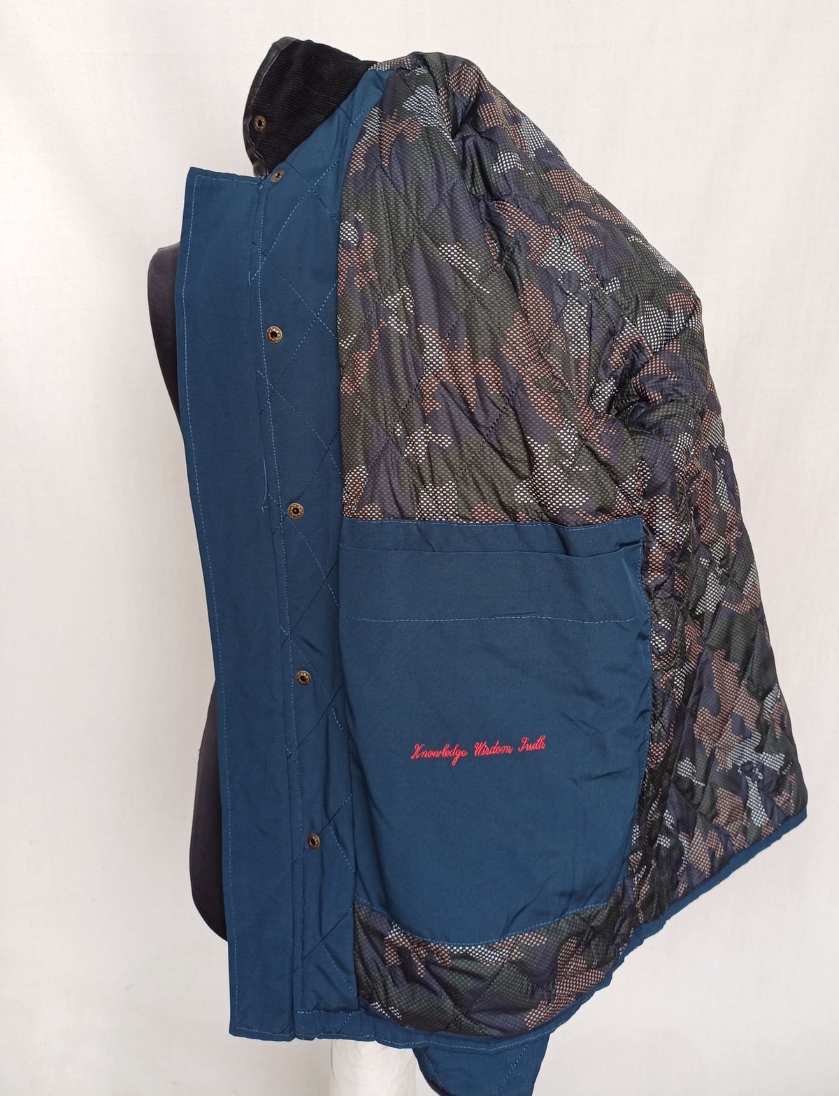 Robert Graham Corduroy Collar Quilted Padded Jacket Mens M