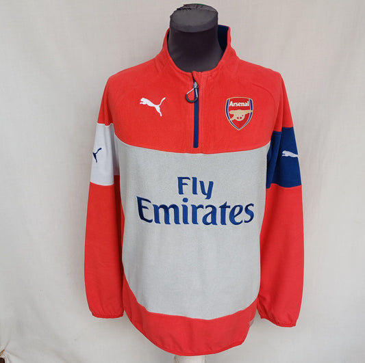 Arsenal 2014/15 Puma 1/4 Zip Fleece Training Top Mens L