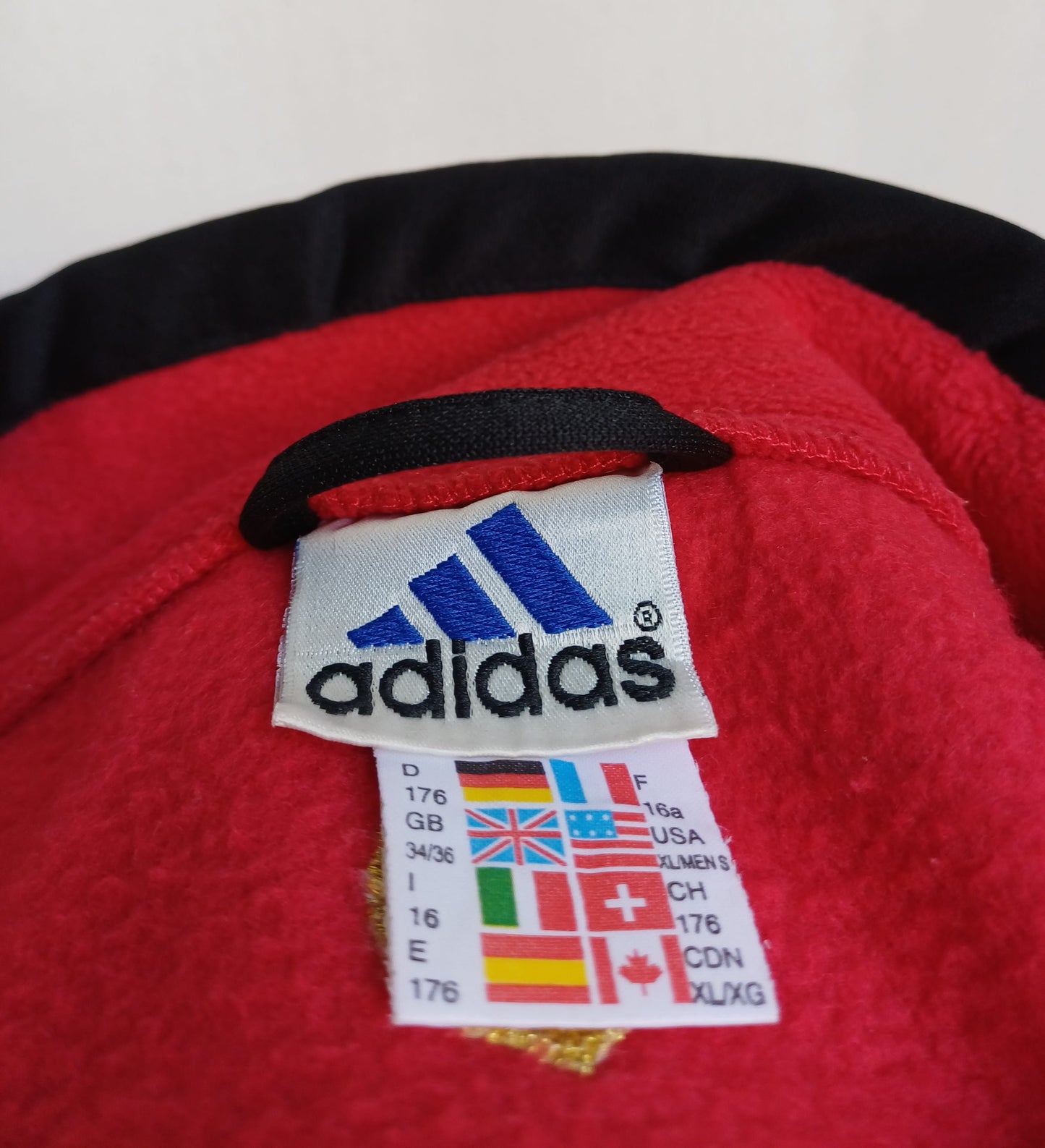 Vintage 1998/99 Adidas Standard Liege Fleece Zip Pullover Mens S