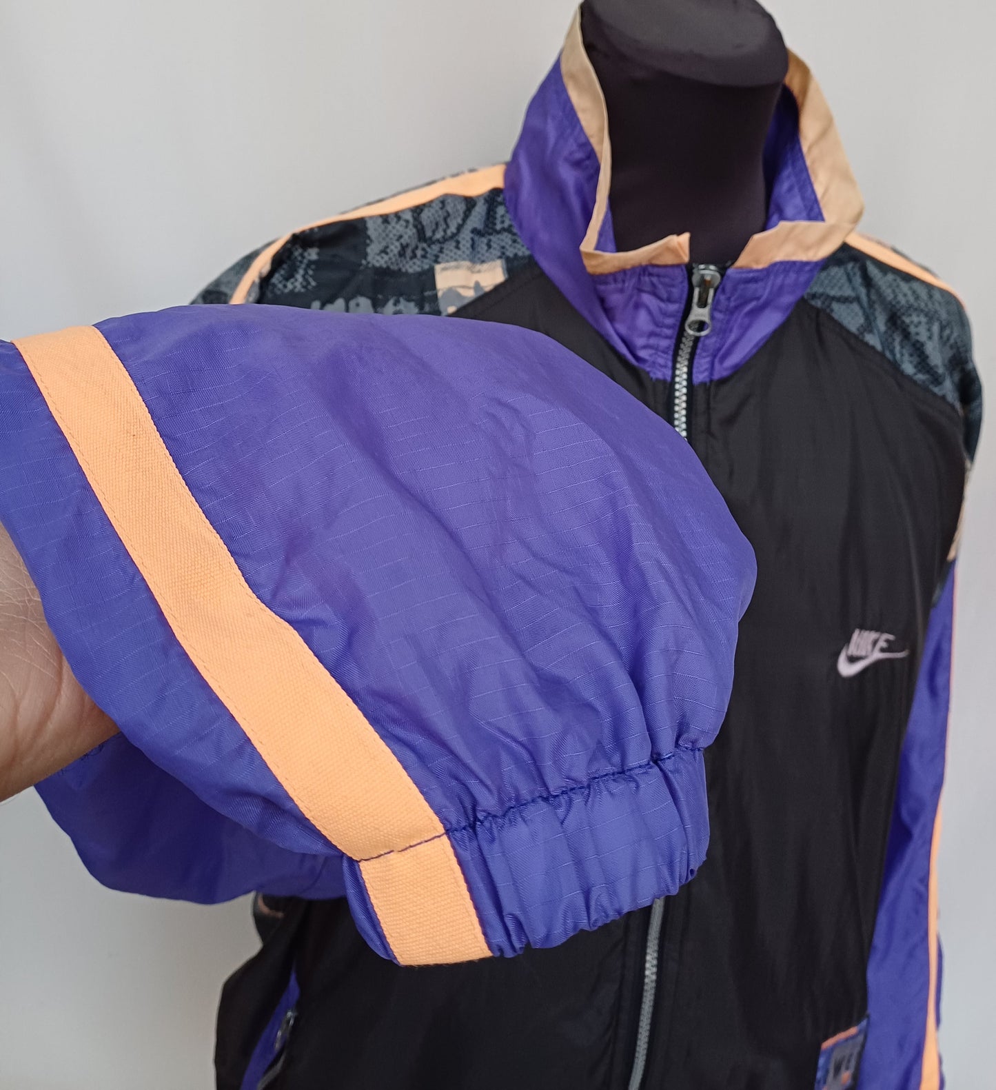 Vintage 90s Nike Maximal Power Windbreaker Track Top Jacket Mens L