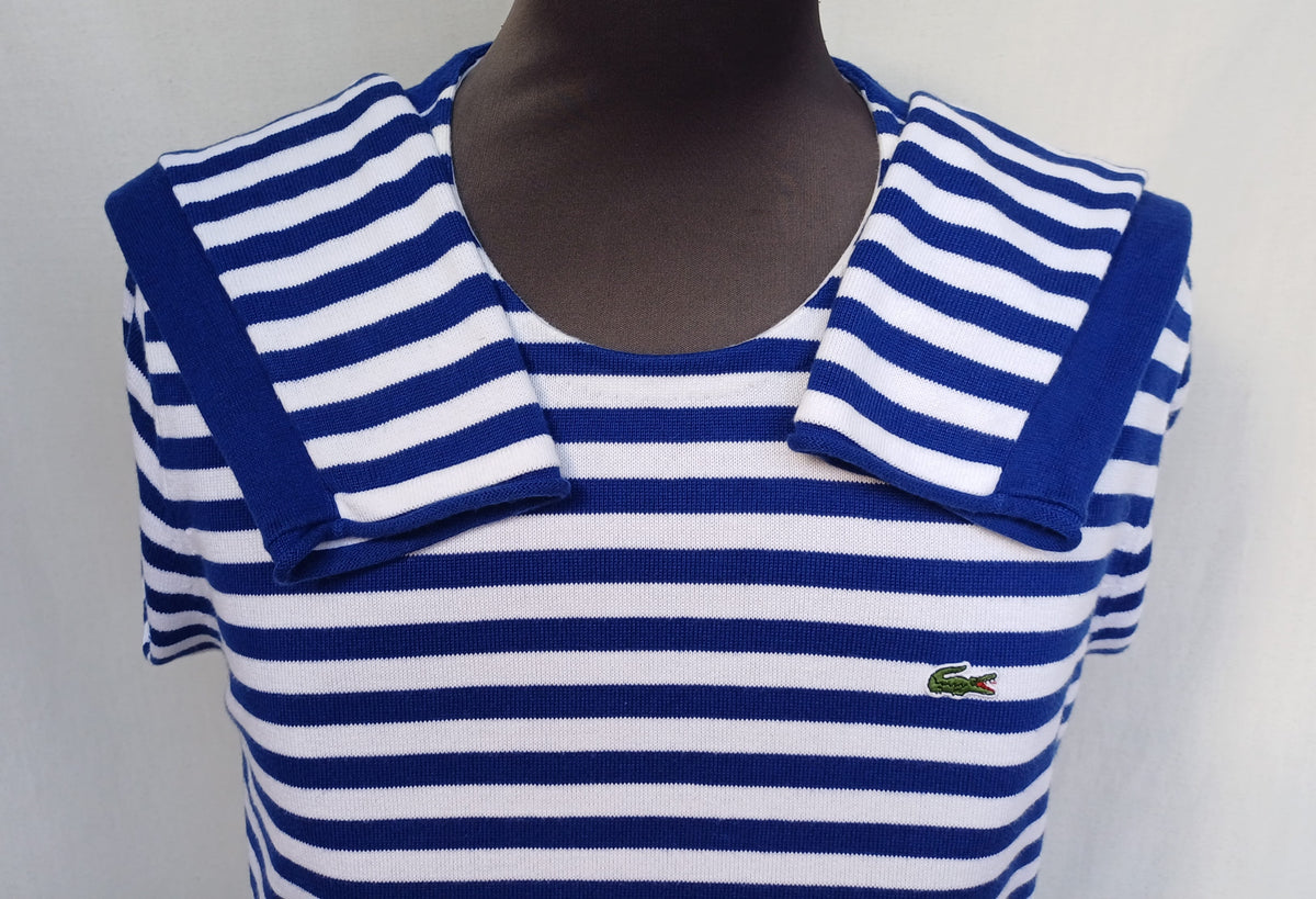 LaCoste Cotton Crew Neck Striped T-Shirt Size 4/Mens M