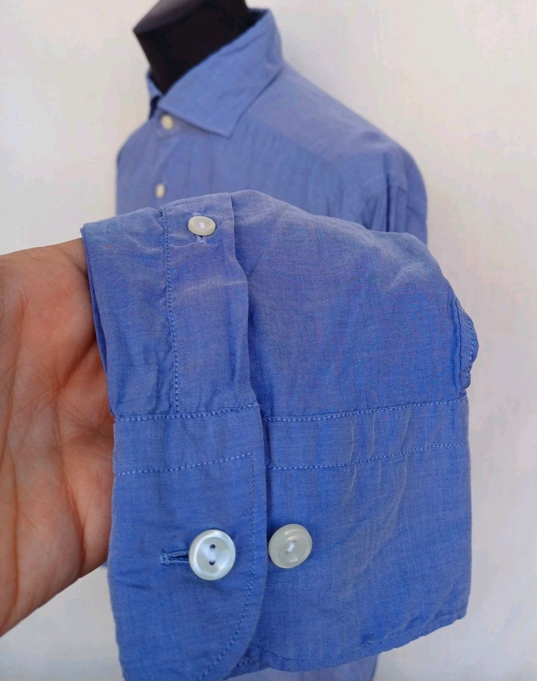 Eton Contemporary Fit Poplin Cotton/Modal L/S Button Shirt Size 39/15.5/Mens M