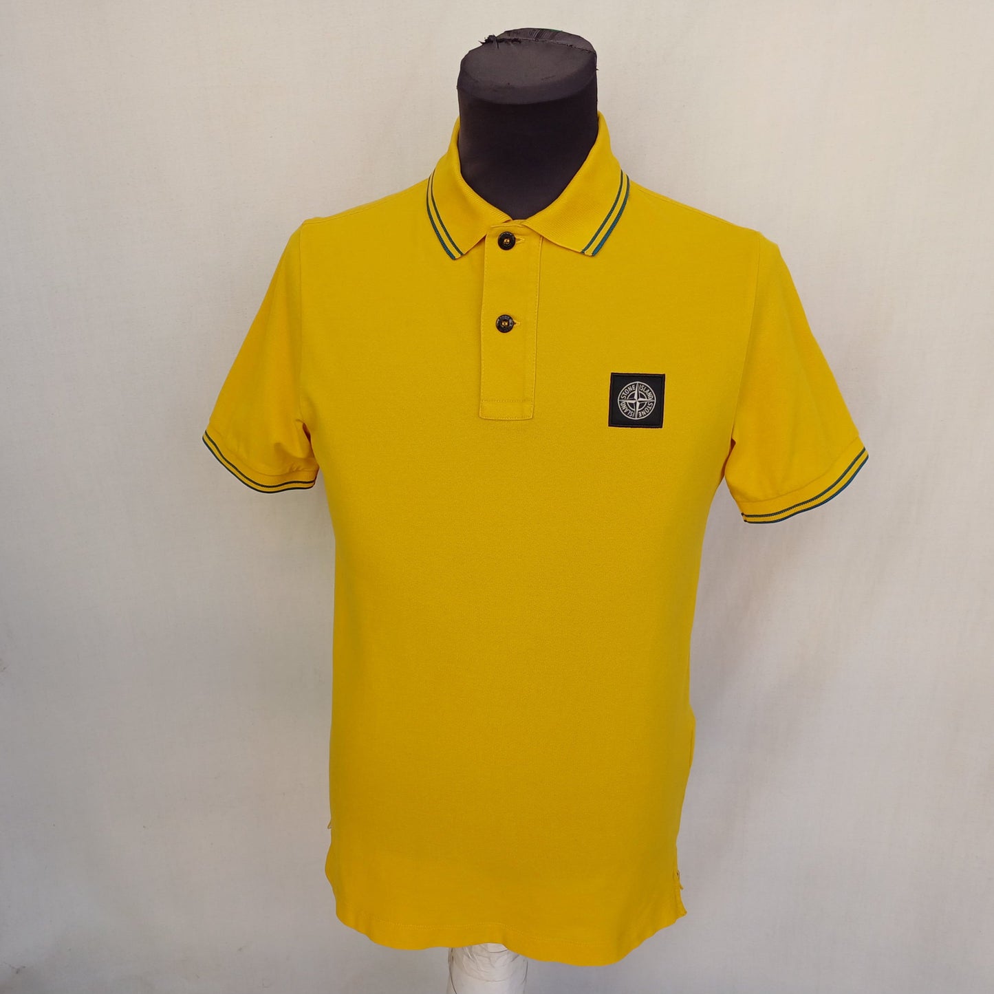 Stone Island Slim Fit Cotton Polo Button Shirt Mens S