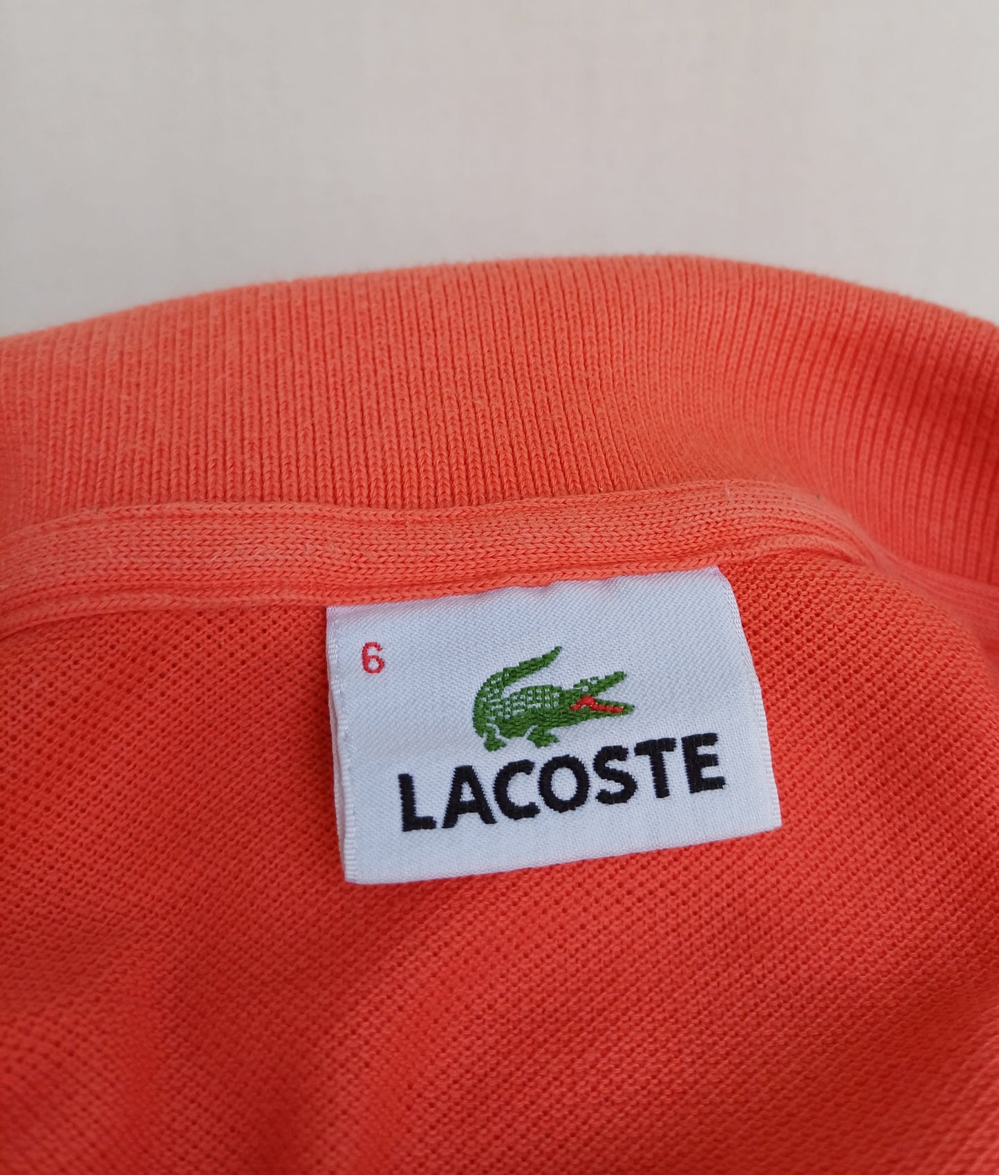 LaCoste Cotton Polo Button Shirt Size 6/Mens XL
