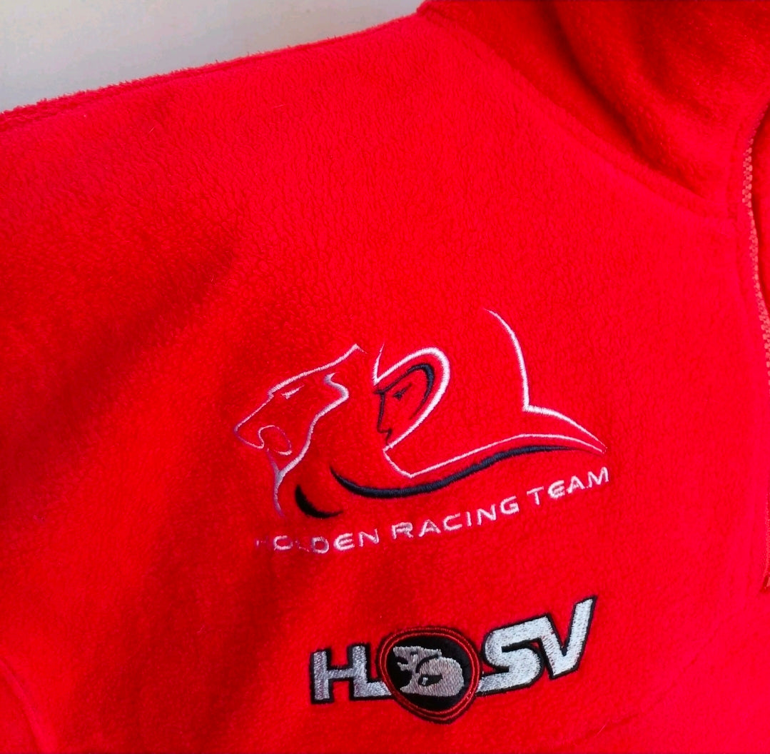 Vintage Holden Racing Team HSV Lions Den Zip Fleece Pullover Sweater Mens XL