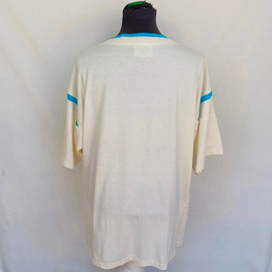 Vintage 80s BMW M Style V-Neck Cotton Sweater T-Shirt Size 54/Mens L/XL