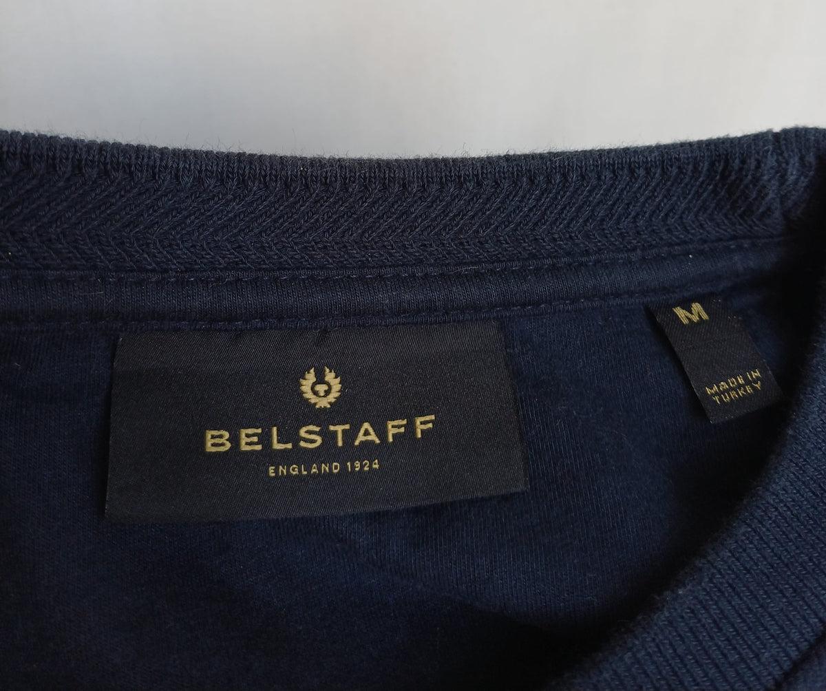 Belstaff Crew Neck Cotton Logo Sweatshirt Mens M