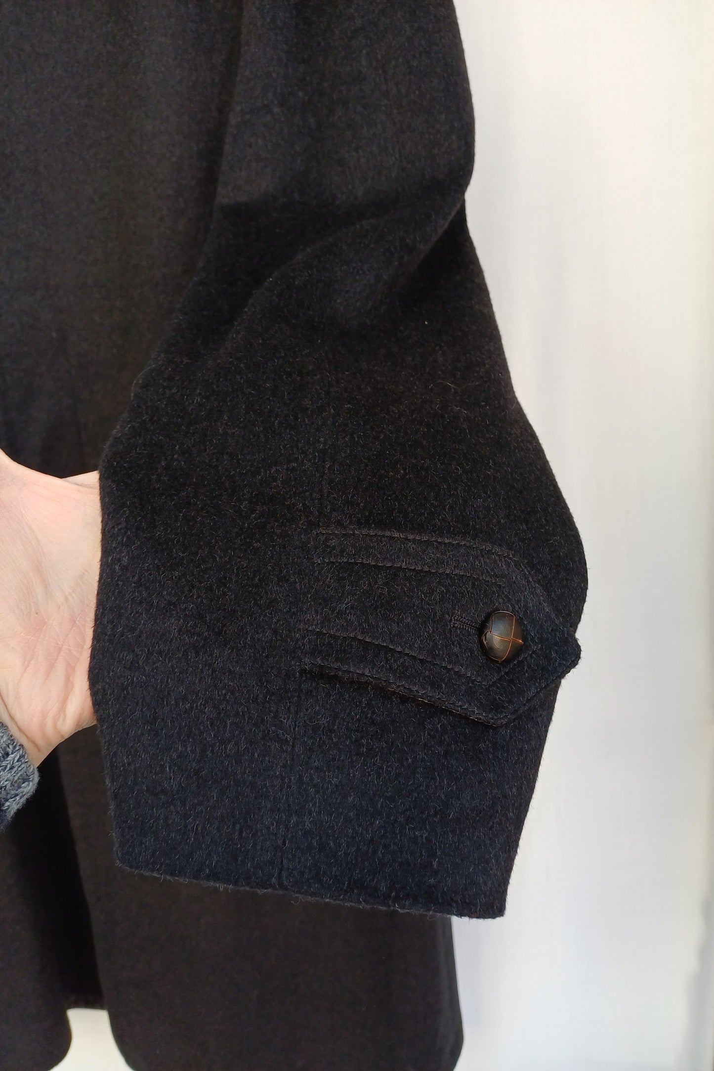 Bugatti Echter Alpen Loden Mens Wool Button Coat Long Overcoat Size EU 52/54