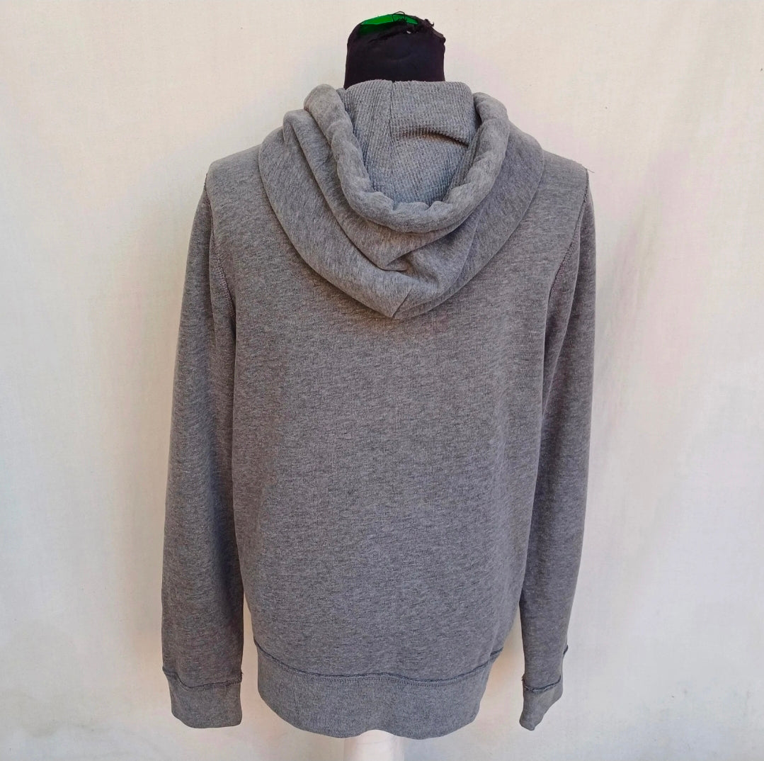 Hollister Spell Out Zip Hoodie Pocket Sweatshirt Mens M