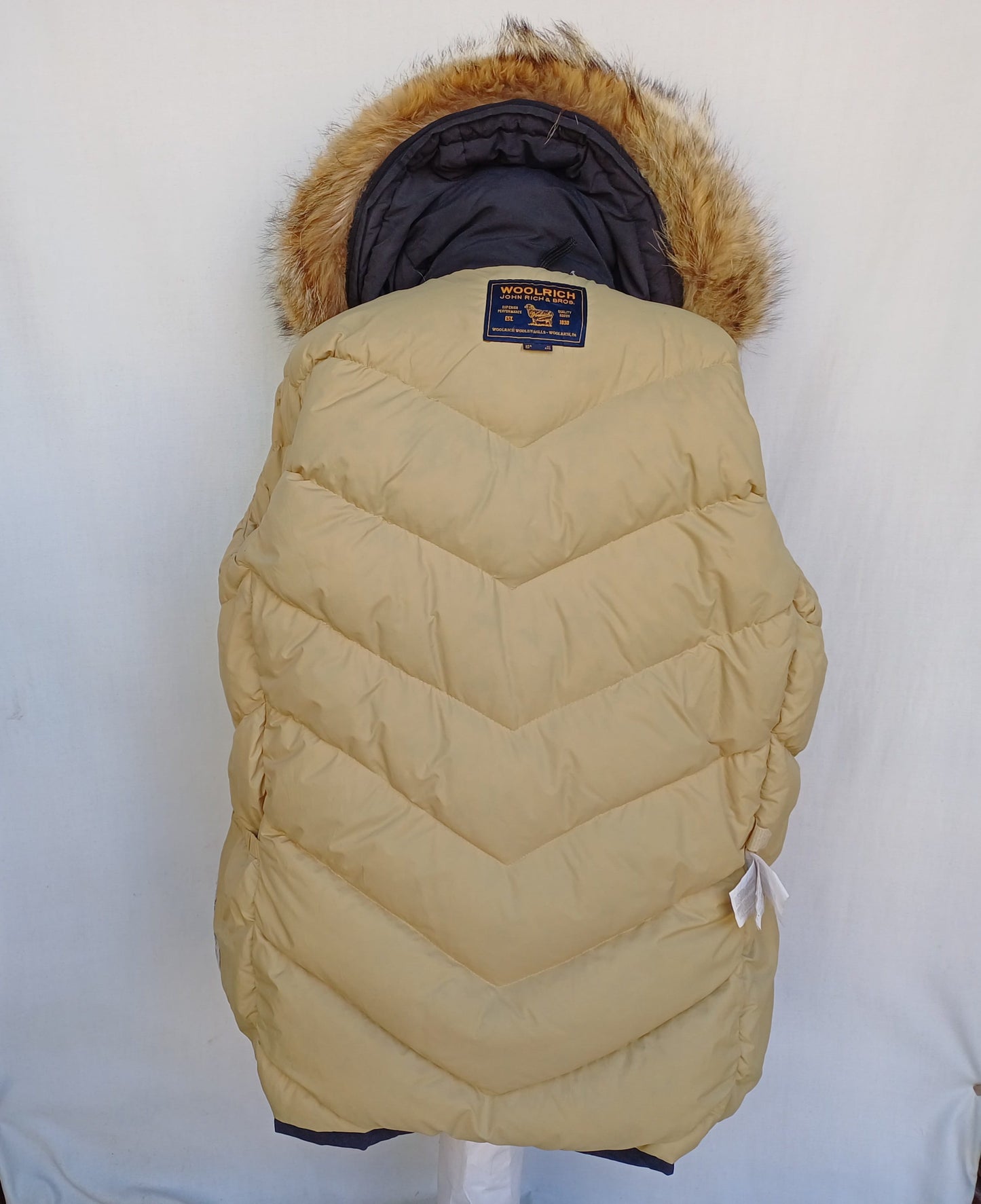 Woolrich Mens Arctic Real Coyote Fur Down Parka Coat XL/XXL