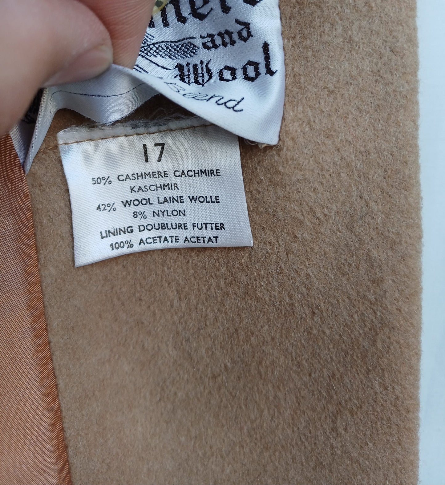 Vintage Julius Womens Button Cashmere/Wool Coat Size UK 17/EU 44/Large