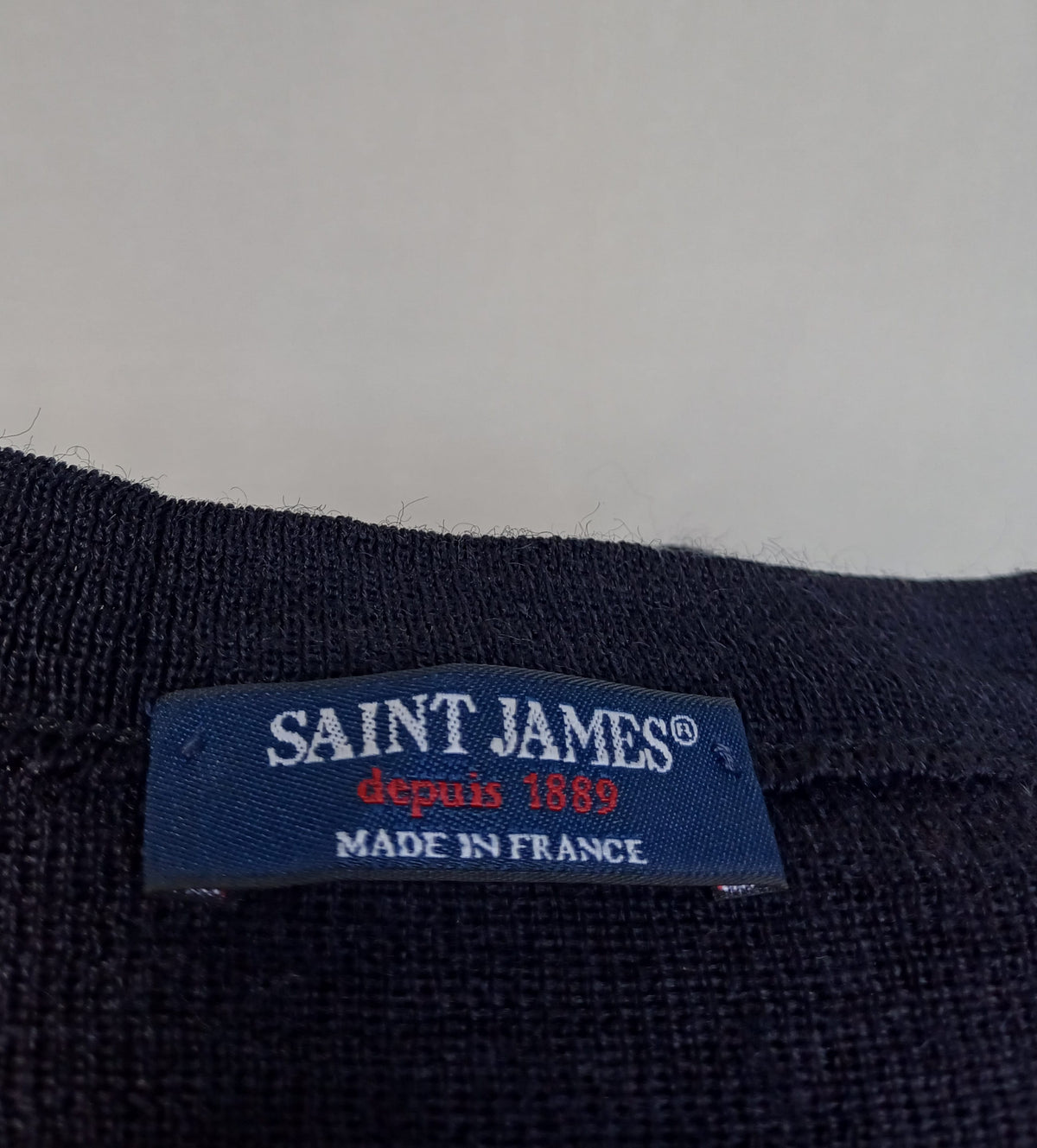 Saint James Wool V-neck Pullover Sweater Size EU 52/Mens L