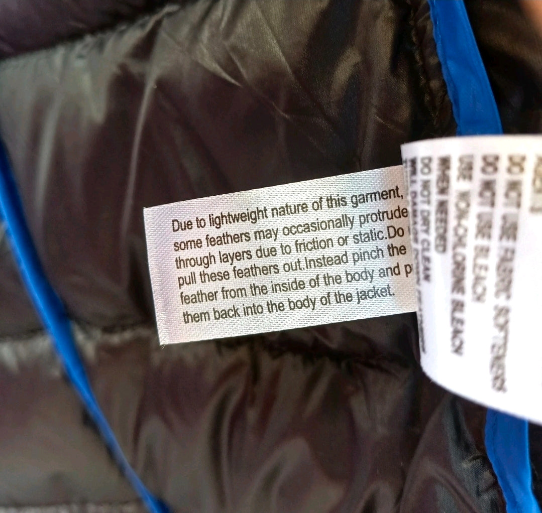 Calvin Klein Premium Duck Down Womens Lightweight Packable Puffer Jacket Size XL