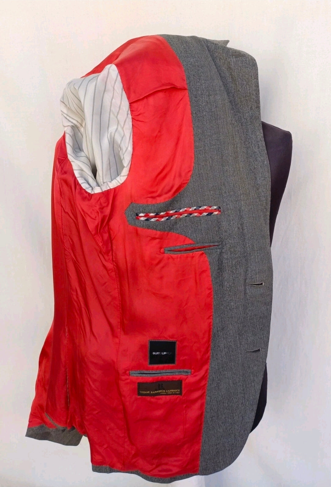 Suitsupply Vitale Barberis Canonico Mens Wool Button Blazer Jacket EU 48/UK 38