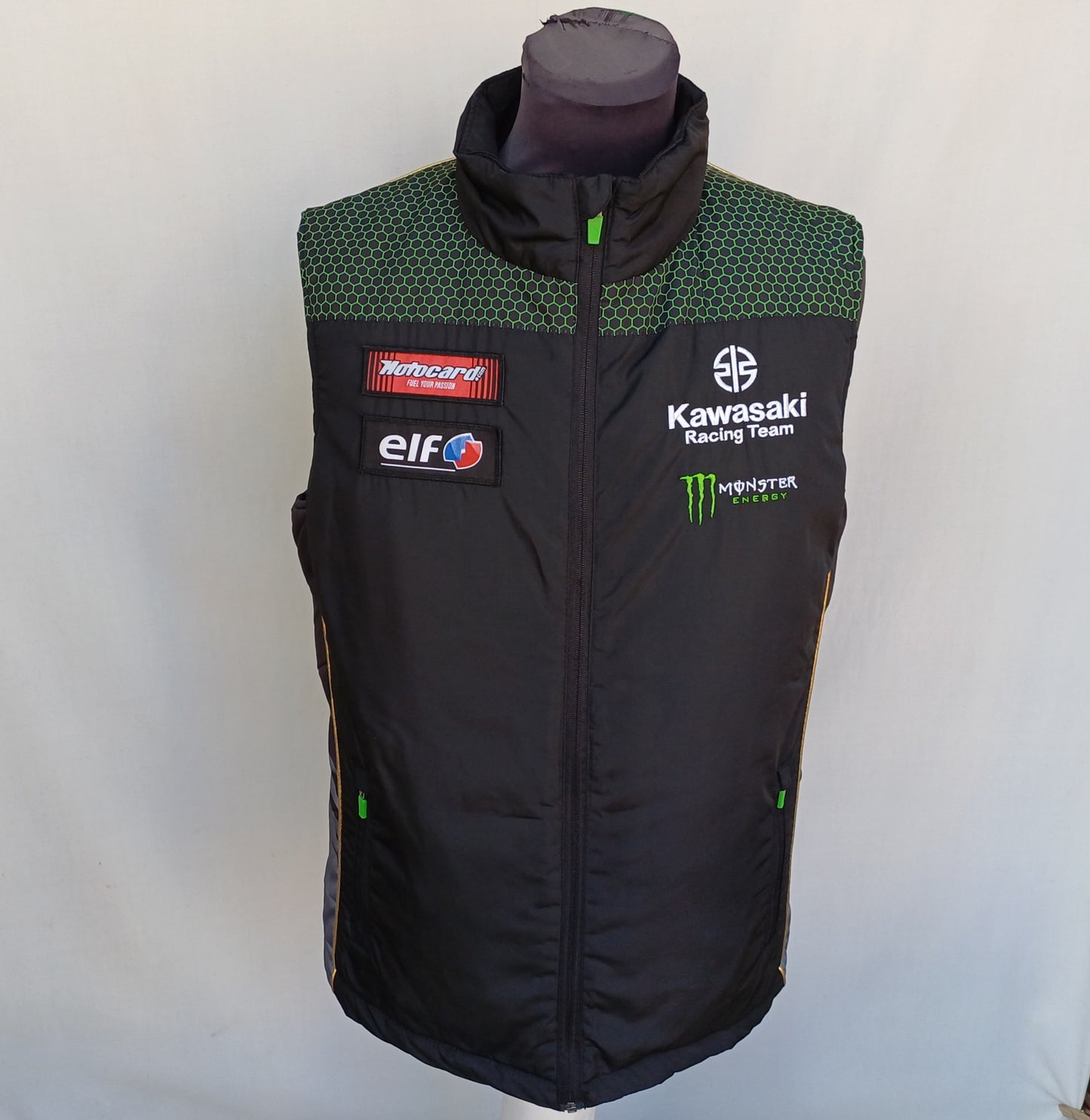 Kawasaki Racing Team Official Zip Vest Mens M