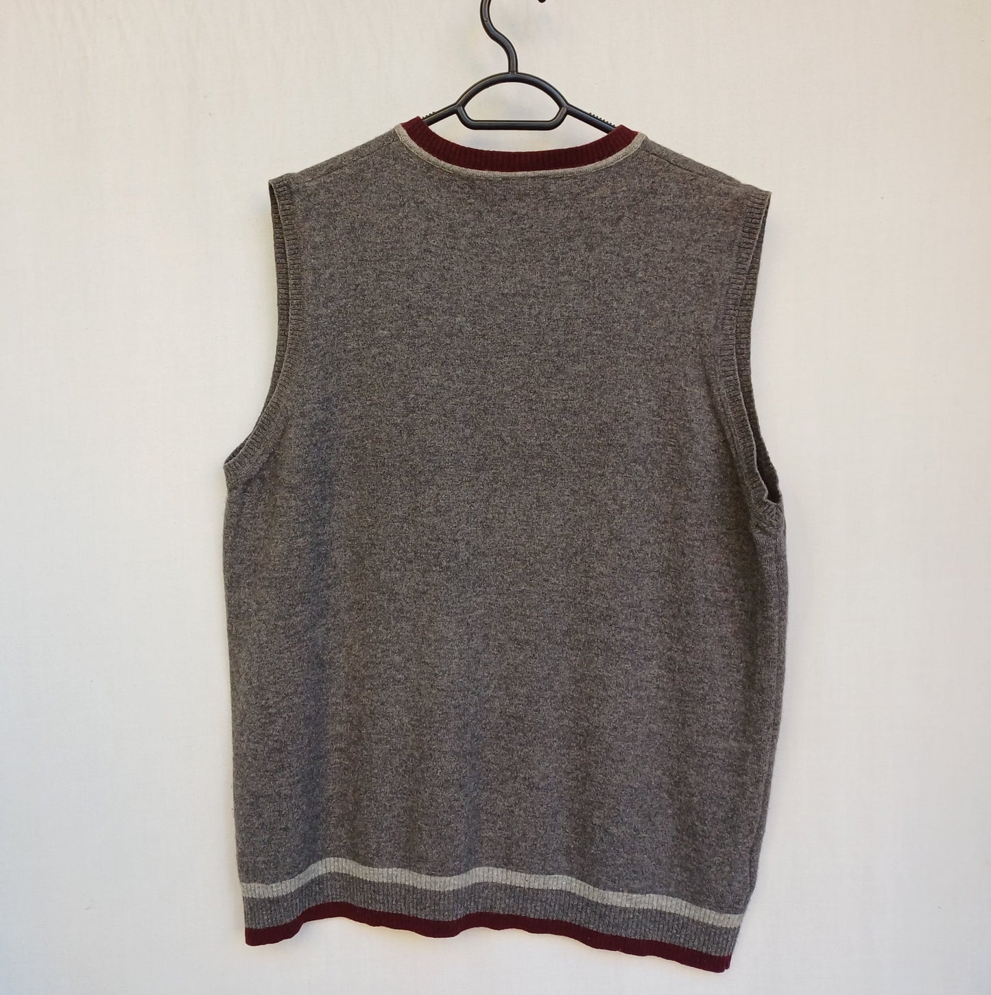 Lacoste Lambswool Sleeveless V-Neck Vest Mens XL