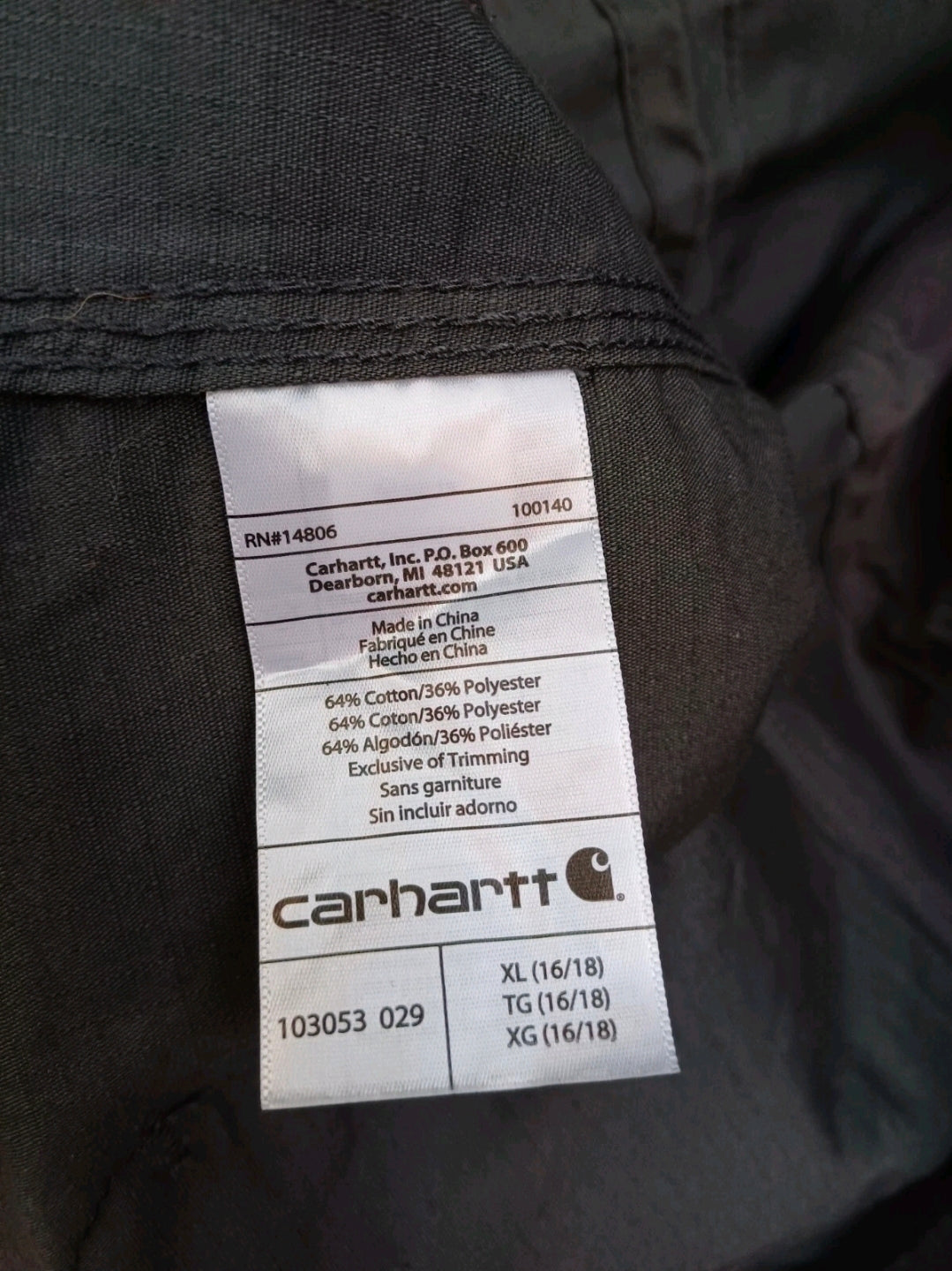 Carhartt Womens Utility Field Button Jacket Size XL(16-18)