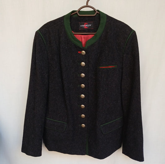 Vintage 90s Steinbock Womens Wool Trachten Jacket Size EU 46-48/US 16/XL