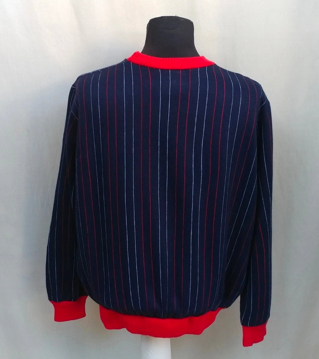 Vintage 80s Crew Neck Training Long Sleeve Pullover Sweater Mens M