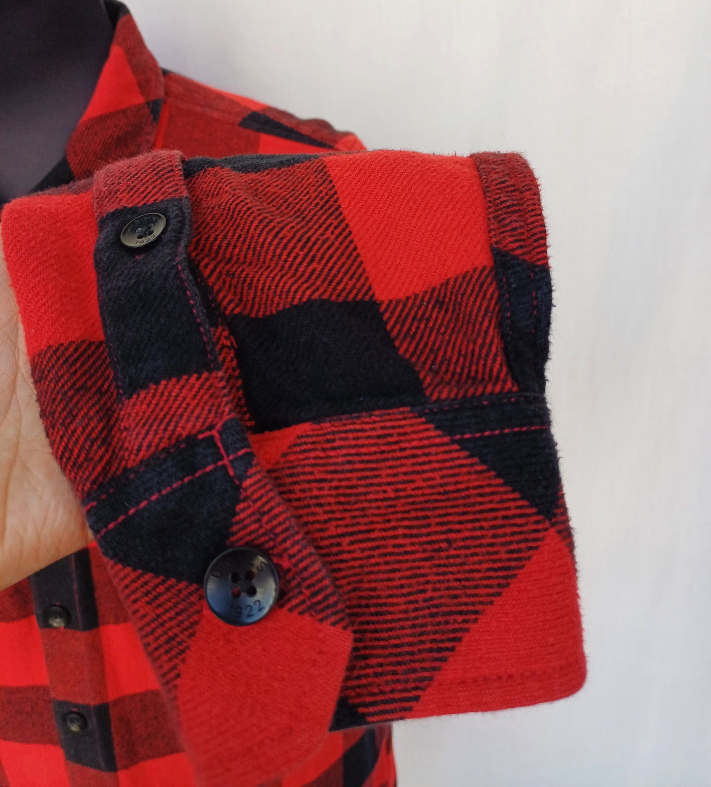 Dickies Plaid Cotton Button Up Flannel Shirt Mens M