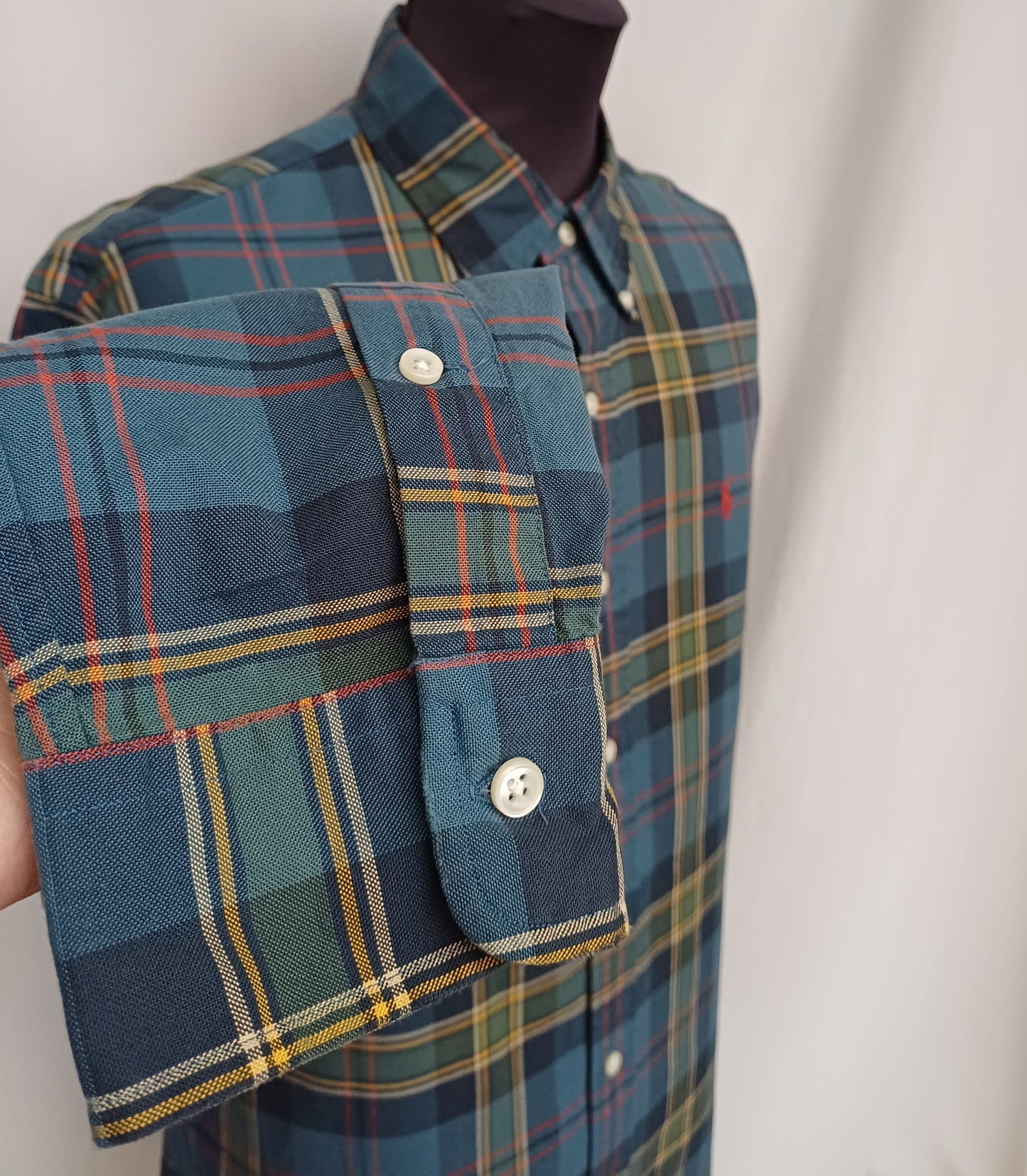 Vintage Polo Ralph Lauren Plaid Button Down Long Sleeve shirt Mens M