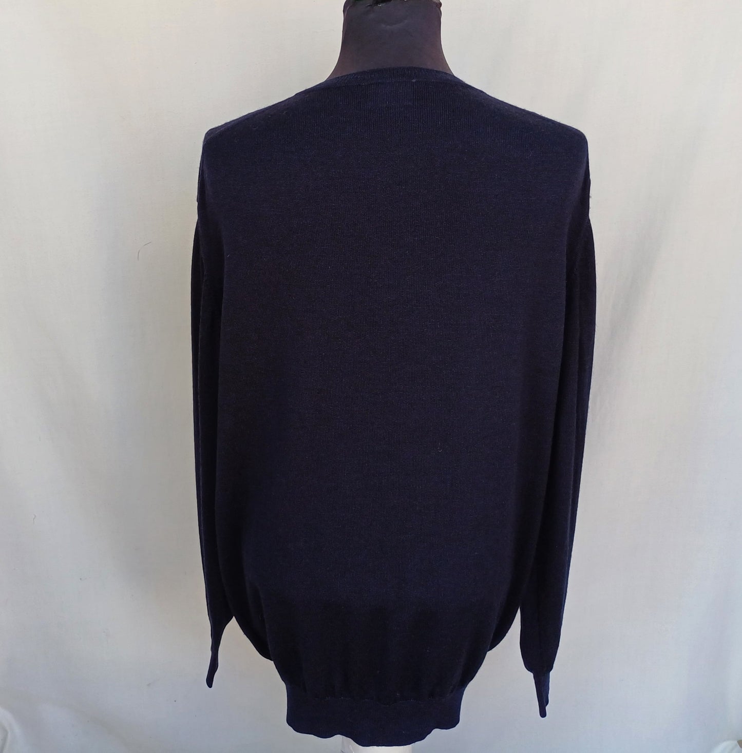 Lacoste Pure Wool V-Neck Pullover Knit Sweater Size 6/Mens XL